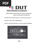 Decision Making Notes-2023