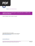 Cochrane Review - Cognitive Behavioural Therapy For Anxiety Disorders in Children and