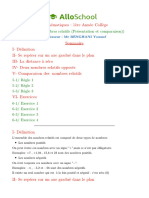 Seance 7 Nombres Relatifs Presentation Et Comparaison