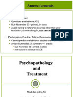 PSYCH101 Lecture 10-11 Psychopathology