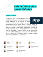 Análisis de La Oferta de La Empresa Sabritas