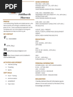 SIddharth New Resume