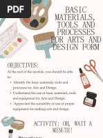 Basic Materials, Tools and Processes For Arts and Design Form