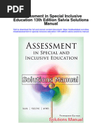 Assessment in Special Inclusive Education 13Th Edition Salvia Solutions Manual Full Chapter PDF