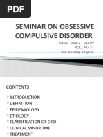 Seminar On Obsessive Compulsive Disorder