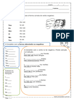 Avaliação Verbo To Be Negativo