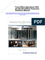 Managing Front Office Operations With Answer Sheet Ei 9Th Edition Kasavana Solutions Manual Full Chapter PDF