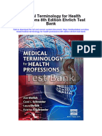 Medical Terminology For Health Professions 8Th Edition Ehrlich Test Bank Full Chapter PDF