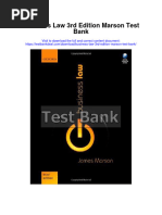 Business Law 3Rd Edition Marson Test Bank Full Chapter PDF