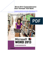 Microsoft Word 2013 Comprehensive 1St Edition Vermaat Test Bank Full Chapter PDF