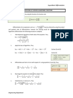 6.4 Differentiation of Further Logarithmic Functions