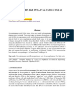 Synthesis of DHA Rich PUFA From Cod Liver Fish Oil