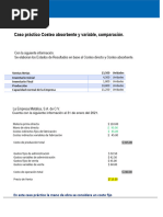 Ejemplo Caso Práctico de Refuerzo Análisis de Costos 2022