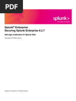 Splunk 8.2.7 Security Self SigncertificatesforSplunkWeb