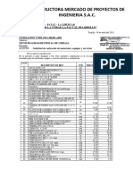 Cotizacion Mercado