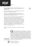 2022 03 29 - Formulating Design Research Questions - A Framework