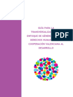 Guía para La Transversalización Del Enfoque de Género Basado en Derechos Humanos de La Cooperación Valenciana