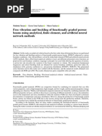 Free Vibration and Buckling of Functionally Graded Porous Beams Using Analytical, Finite Element, and Artificial Neural Network Methods