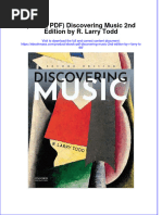 EBOOK Ebook PDF Discovering Music 2Nd Edition by R Larry Todd Download Full Chapter PDF Kindle