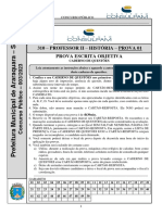 Consulpam 2023 Prefeitura de Araraquara SP Professor II Historia Prova