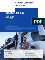  Truck Owner Operator Business Plan Example