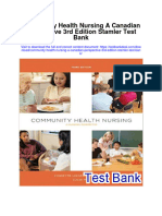 Ebook Community Health Nursing A Canadian Perspective 3Rd Edition Stamler Test Bank Full Chapter PDF