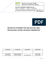 MOS-LV Cable Installation, Testing, Splicing & Termination