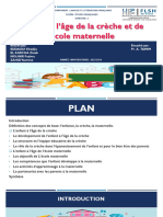 L'enfant À L'âge de La Crèche Et de L'école Maternelle