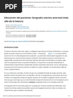 Educación para El Paciente - Sangrado Uterino Anormal (Más Allá de Lo Básico) - UpToDate