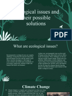 Eco Issues and Their Possible Solutions 1