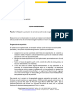 Carta para Pintar Torres de Comunicación