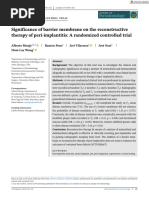 Journal of Periodontology - 2022 - Monje - Significance of Barrier Membrane On The Reconstructive Therapy of