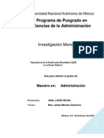 Importancia de La Gestión para Resultados (GPR) en El Sector Público Raúl López Reyes Investigación Monografica México