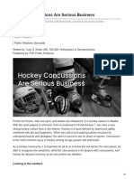 Hockey Concussions Are Serious Business