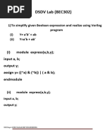 DSDV Programs