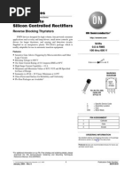 MCR100 Series Sensitive Gate Silicon Controlled Rectifiers: Reverse Blocking Thyristors