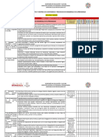 Cronograma de Atención y Control de Contenidos y Pda Segundo Grado