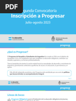 Segunda Convocatoria - Inscripción Progresar TODAS LAS LÍNEAS DE BECAS