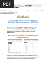 Gmail - Curso Práctico para La Declaración Anual 2023 Del SAT para Personas Morales, Este Jueves A Las 4pm