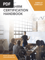 SHRM Certification Handbook 2022