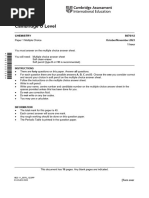 Cambridge O Level: Chemistry 5070/12