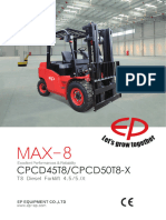 CPCD45T8/CPCD50T8-X: T8 Diesel Forklift 4.5/5.0t