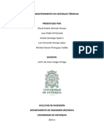 Trabajo de Investigacion - Plan de Mantenimiento Central Termo Electrica