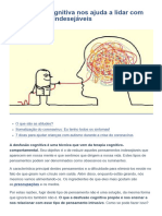 A Desfusão Cognitiva Nos Ajuda A Lidar Com Pensamentos Indesejáveis