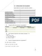 Problemas para Estudiar Global de Desarrollo Del Pensamiento Algebraico