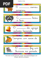 Complete As Frases Bolacha Pedagogica 1