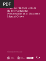 Guía de Práctica Clínica de Intervenciones Psicosociales en El Trastorno Mental Grave