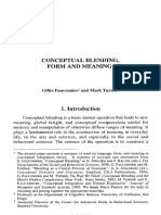 FAUCONNIER e TURNER. Conceptual Blending - Form and Meaning (2003)