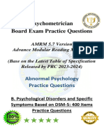 Abnormal Psychology Q&A Topic 2 B