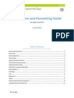 Journal of Applied Phycology - Submission and Formatting Guide